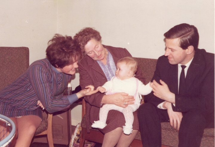 Susan Hall (nee Walker), Louise P Hall (nee Papps), Sarah Harrison (nee Hall) and Robert H Hall