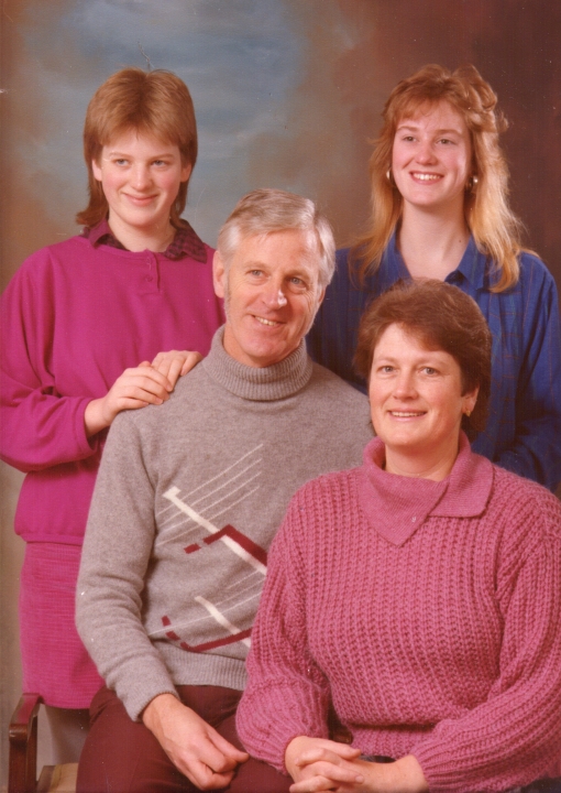 Ruth Montenaro (nee Hall) Robert H Hall, Susan Hall (nee Walker) and Sarah Harrison (nee Hall)